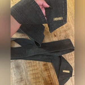 Dereon dark blue cotton denim Jean wrap belts sash 80-85 inches long NEW